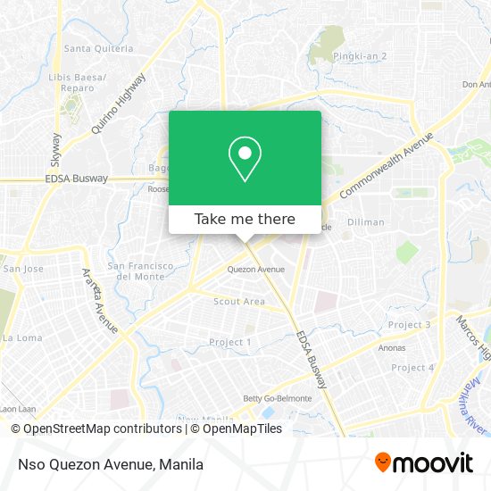 Nso Quezon Avenue map