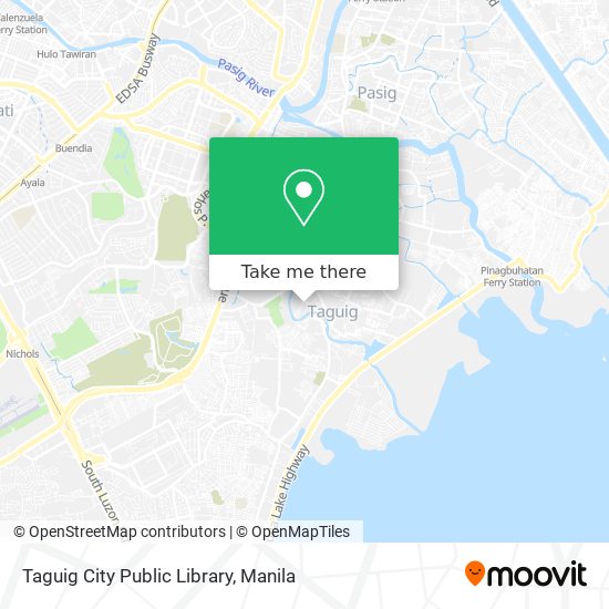 Taguig City Public Library map