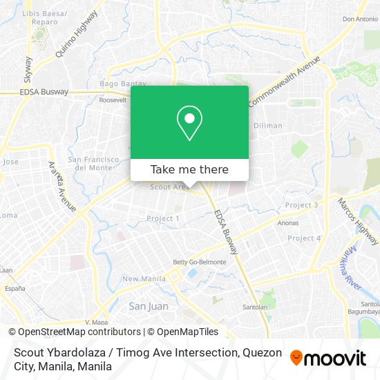 Scout Ybardolaza / Timog Ave Intersection, Quezon City, Manila map