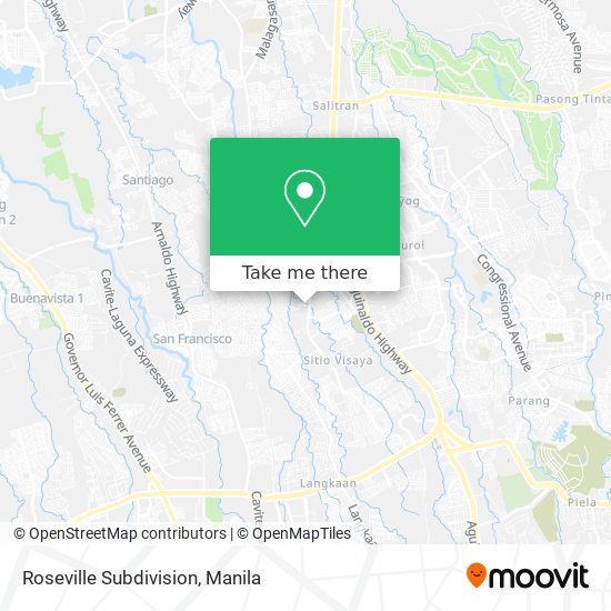 Roseville Subdivision map