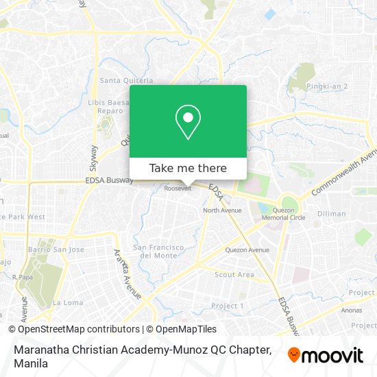 Maranatha Christian Academy-Munoz QC Chapter map