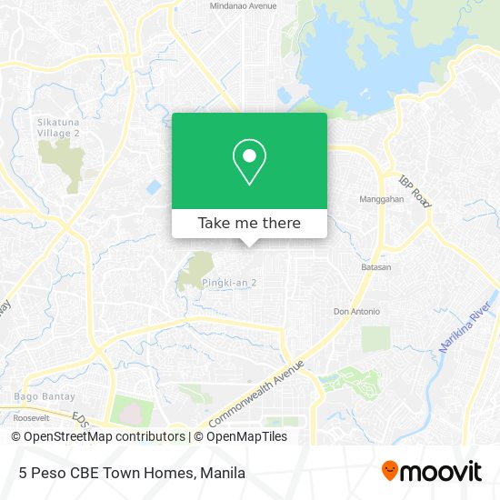 5 Peso CBE Town Homes map