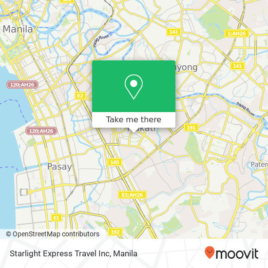 Starlight Express Travel Inc map