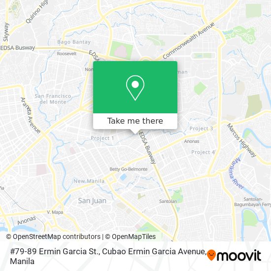 #79-89 Ermin Garcia St., Cubao Ermin Garcia Avenue map