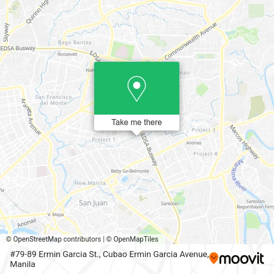 #79-89 Ermin Garcia St., Cubao Ermin Garcia Avenue map