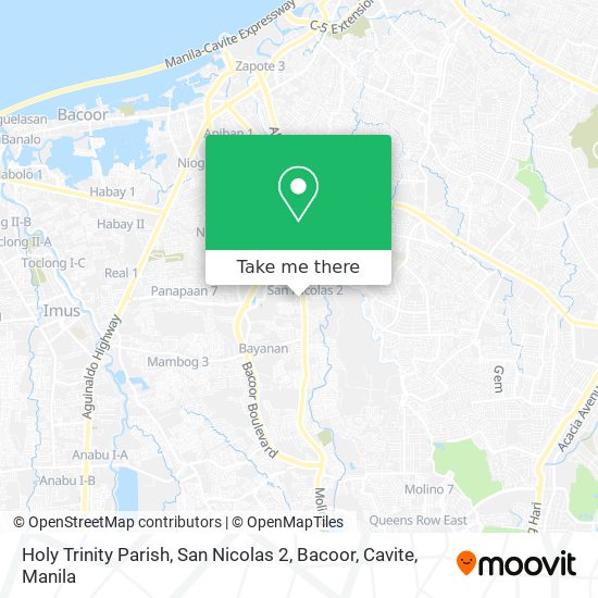 Holy Trinity Parish, San Nicolas 2, Bacoor, Cavite map