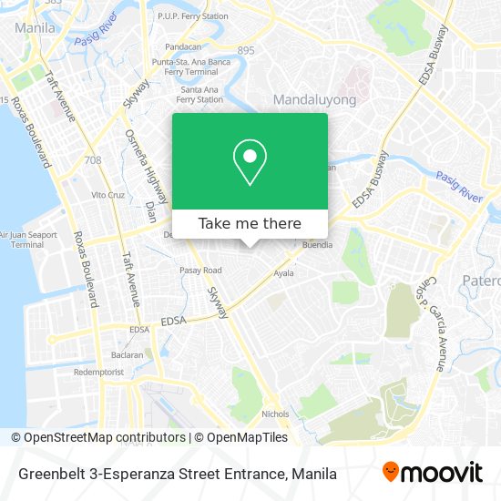 Greenbelt 3-Esperanza Street Entrance map