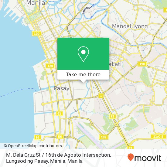 M. Dela Cruz St / 16th de Agosto Intersection, Lungsod ng Pasay, Manila map