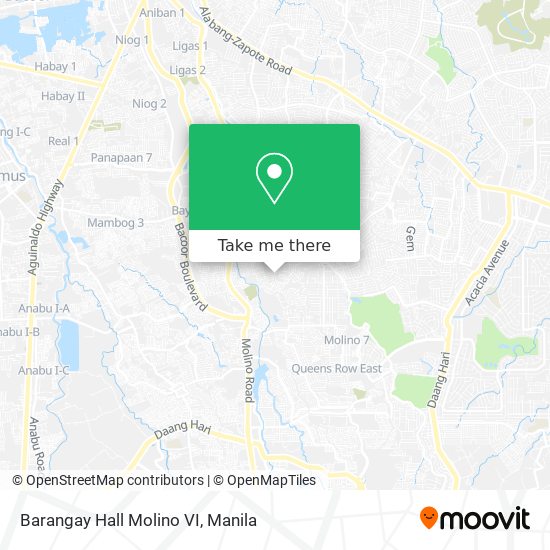 Barangay Hall Molino VI map