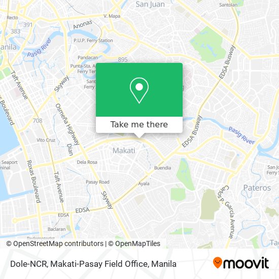 Dole-NCR, Makati-Pasay Field Office map