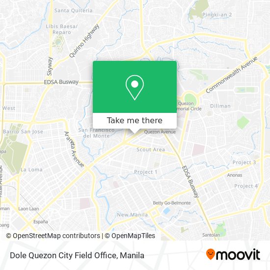 Dole Quezon City Field Office map