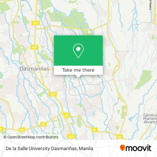 De la Salle University Dasmariñas map