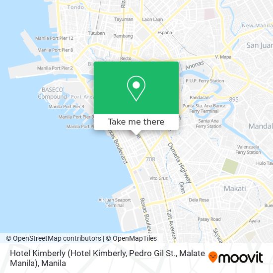 Hotel Kimberly (Hotel Kimberly, Pedro Gil St., Malate Manila) map