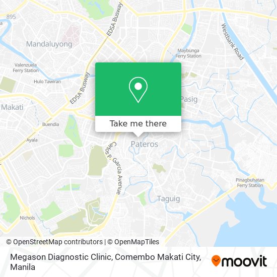 Megason Diagnostic Clinic, Comembo Makati City map