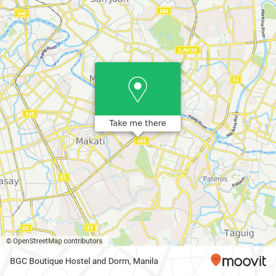 BGC Boutique Hostel and Dorm map