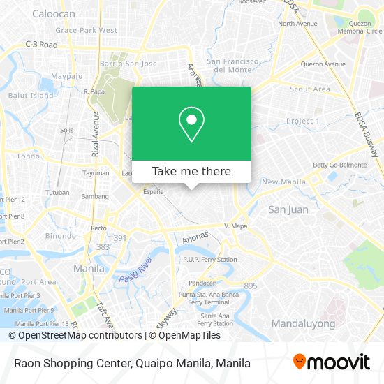 Raon Shopping Center, Quaipo Manila map