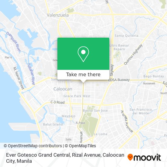 Ever Gotesco Grand Central, Rizal Avenue, Caloocan City map