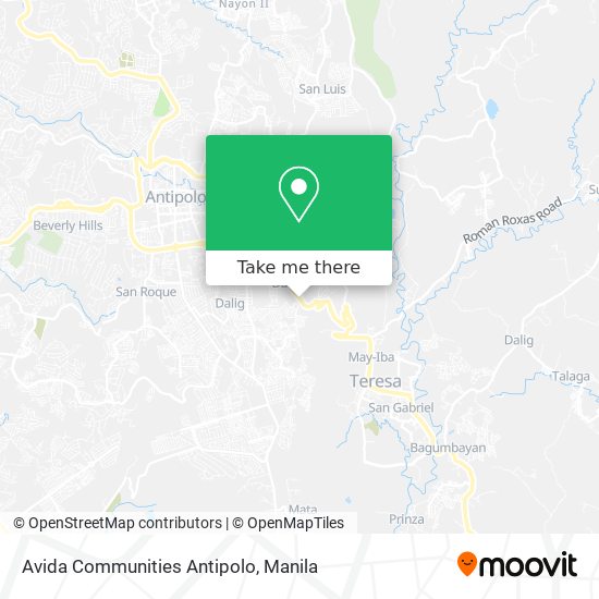 Avida Communities Antipolo map