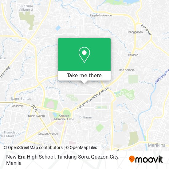New Era High School, Tandang Sora, Quezon City map