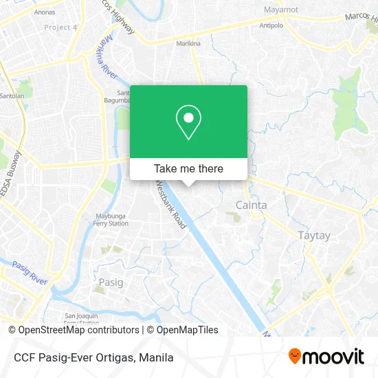 CCF Pasig-Ever Ortigas map