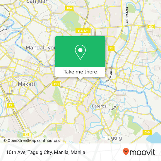 10th Ave, Taguig City, Manila map