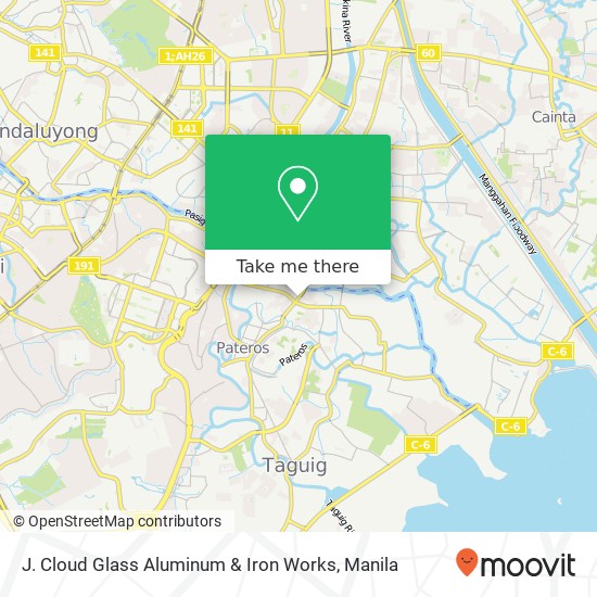 J. Cloud Glass Aluminum & Iron Works map