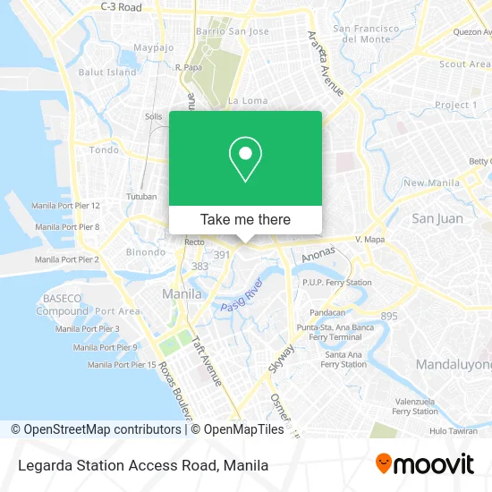 Legarda Station Access Road map
