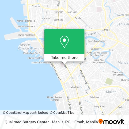 Qualimed Surgery Center - Manila, PGH Fmab map