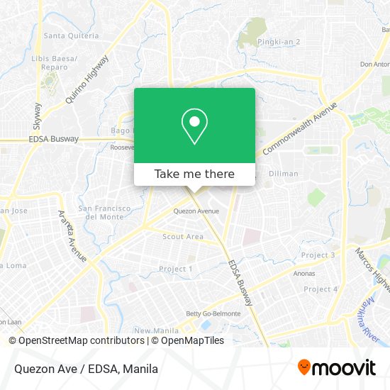 Quezon Ave / EDSA map