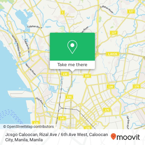 Jcsgo Caloocan, Rizal Ave / 6th Ave West, Caloocan City, Manila map