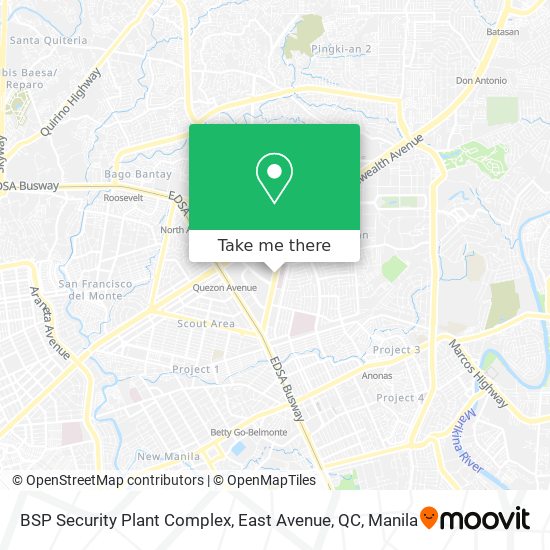 BSP Security Plant Complex, East Avenue, QC map