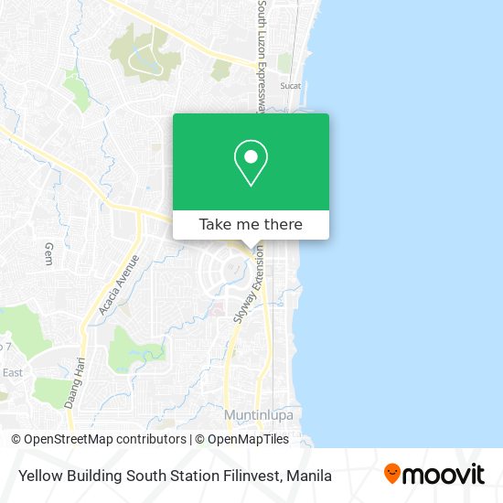 Yellow Building South Station Filinvest map