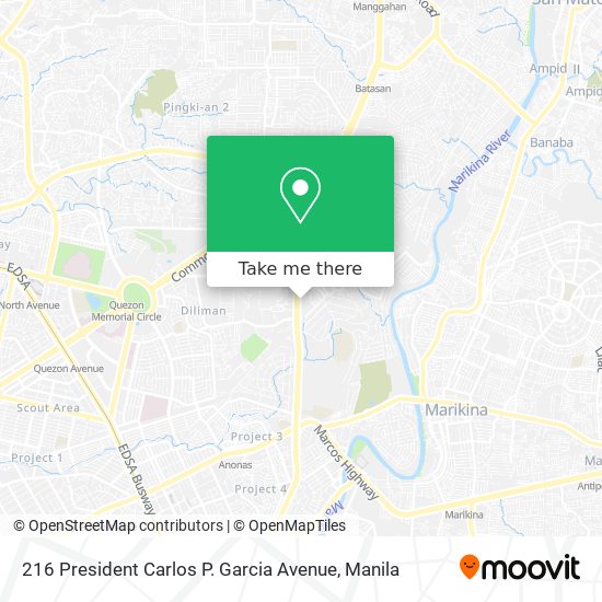 216 President Carlos P. Garcia Avenue map