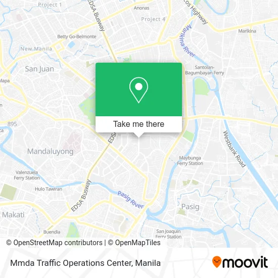 Mmda Traffic Operations Center map