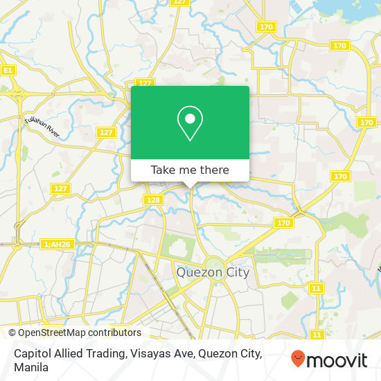 Capitol Allied Trading, Visayas Ave, Quezon City map