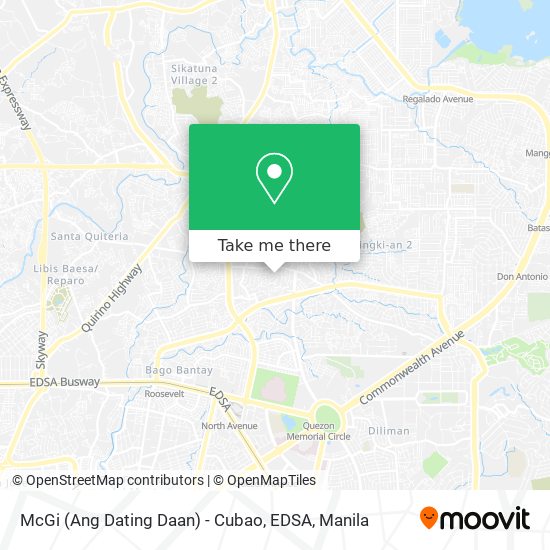 McGi (Ang Dating Daan) - Cubao, EDSA map