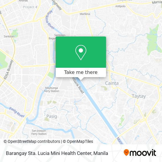Barangay Sta. Lucia Mini Health Center map