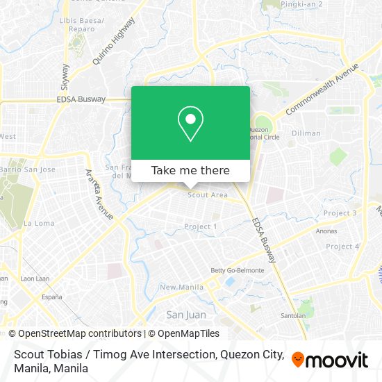 Scout Tobias / Timog Ave Intersection, Quezon City, Manila map