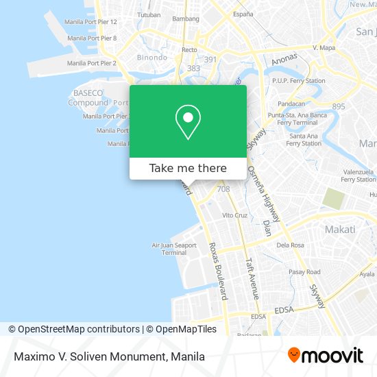 Maximo V. Soliven Monument map