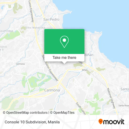 Console 10 Subdivision map