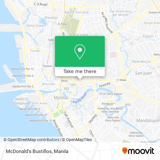 McDonald's Bustillos map
