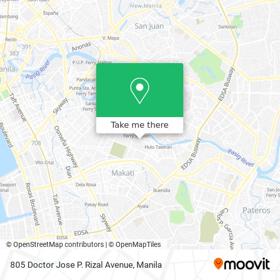 805 Doctor Jose P. Rizal Avenue map