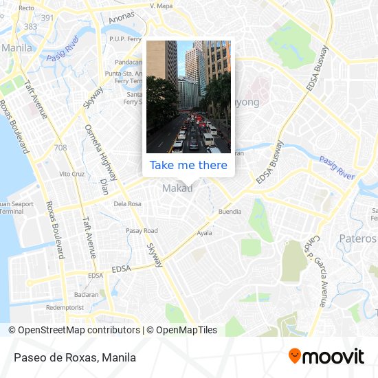 Paseo de Roxas map