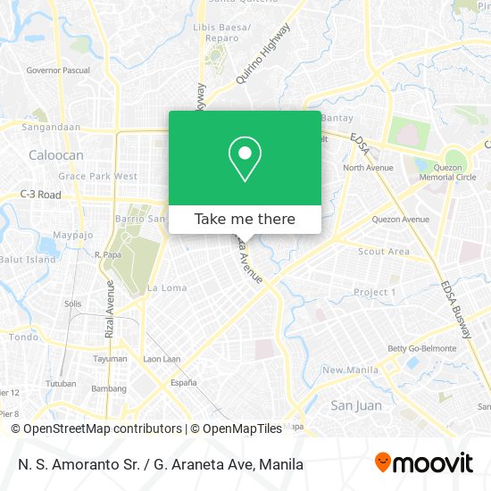 N. S. Amoranto Sr. / G. Araneta Ave map