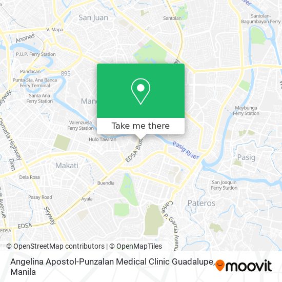 Angelina Apostol-Punzalan Medical Clinic Guadalupe map