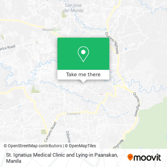 St. Ignatius Medical Clinic and Lying-in Paanakan map