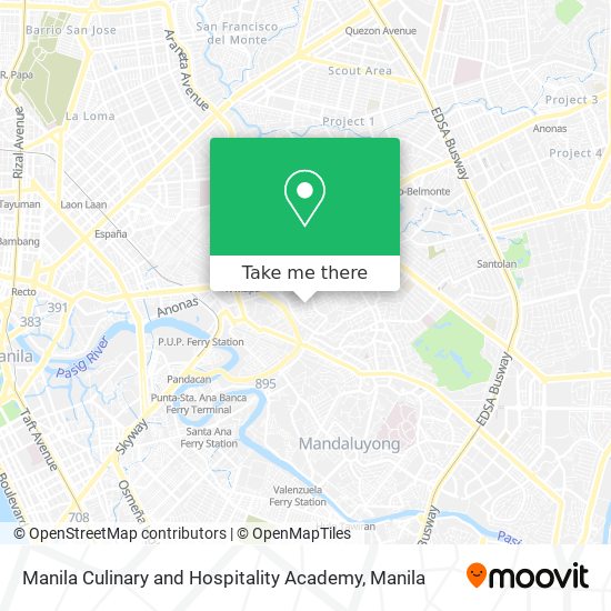 Manila Culinary and Hospitality Academy map