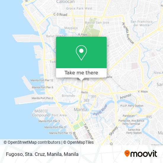Fugoso, Sta. Cruz, Manila map