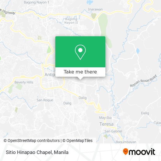 Sitio Hinapao Chapel map