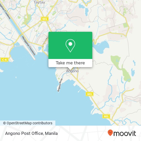 Angono Post Office map